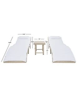 Safavieh Carew 3Pc Sun Lounger Set Home -Safavieh Sales Store 3070337309 RLLD 3