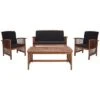 Safavieh Rocklin 4 Pc Outdoor Set Home -Safavieh Sales Store 3070337314 RLLD 1