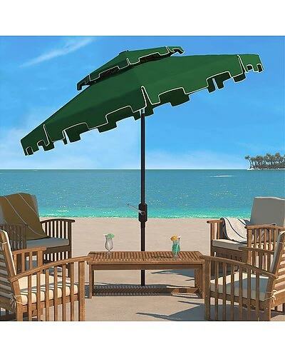 Safavieh Zimmerman 9Ft Dbletop Umbrella Home 4 Safavieh Zimmerman 9Ft Dbletop Umbrella Home - Image 2