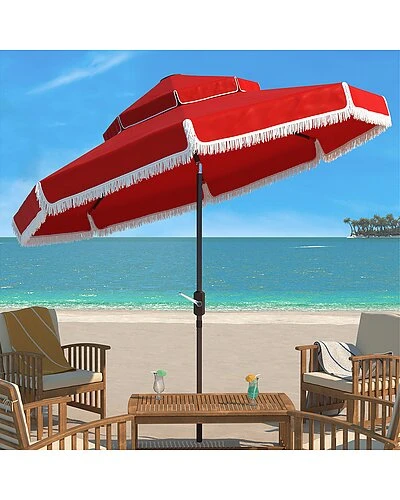 Safavieh Milan 9Ft Dbletop Umbrella Home 4 Safavieh Milan 9Ft Dbletop Umbrella Home - Image 2