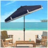 Safavieh Milan Fringe 9Ft Crank Outdoor Push Button Tilt Umbrella Home Multi -Safavieh Sales Store 3070382038 RLLD 1