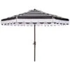 Safavieh Maui Single Scallop Striped 9Ft Crank Push Button Tilt Umbrella Home -Safavieh Sales Store 3070382056 RLLD 1