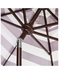 Safavieh Maui Single Scallop Striped 9Ft Crank Push Button Tilt Umbrella Home -Safavieh Sales Store 3070382056 RLLD 3