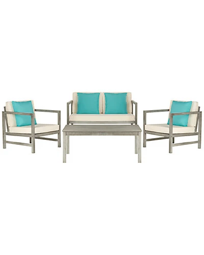 Safavieh Montez 4 Pc Outdoor Set With Accent Pillows Home 3 Safavieh Montez 4 Pc Outdoor Set With Accent Pillows Home
