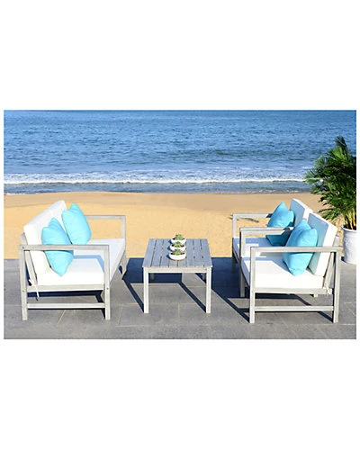 Safavieh Montez 4 Pc Outdoor Set With Accent Pillows Home 4 Safavieh Montez 4 Pc Outdoor Set With Accent Pillows Home - Image 2