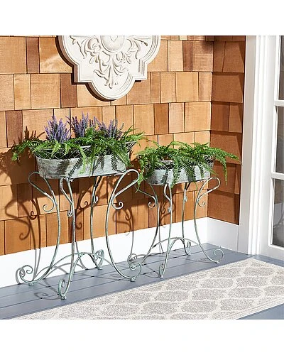 Safavieh Hendrick Set Of 2 Planters Home 4 Safavieh Hendrick Set Of 2 Planters Home - Image 2