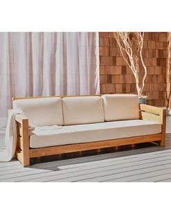 Guadeloupe Outdoor Teak 3-Seat Sofa Home -Safavieh Sales Store 3070518616 RLLD 5