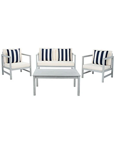 Safavieh Montez 4pc Outdoor Set With Accent Pillows Home 3 Safavieh Montez 4pc Outdoor Set With Accent Pillows Home