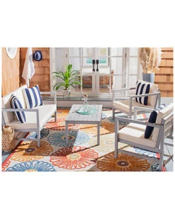 Safavieh Montez 4pc Outdoor Set With Accent Pillows Home 9 Safavieh Montez 4pc Outdoor Set With Accent Pillows Home -Safavieh Sales Store 3070616315 RLLD 4