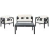 Safavieh Nunzio 4pc Outdoor Set With Accent Pillows Home -Safavieh Sales Store 3070616317 RLLD 1
