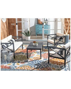 Safavieh Nunzio 4pc Outdoor Set With Accent Pillows Home -Safavieh Sales Store 3070616317 RLLD 4