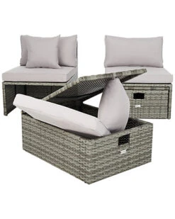 Safavieh Pramla Outdoor Sette & Ottoman Set Home -Safavieh Sales Store 3070616358 RLLD 4