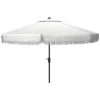 Safavieh Milan Fringe 11Ft Round Crank Umbrella Home -Safavieh Sales Store 3070616372 RLLD 1