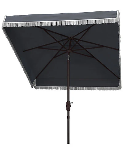 Safavieh Milan Fringe 7.5 Ft Square Crank Umbrella Home 4 Safavieh Milan Fringe 7.5 Ft Square Crank Umbrella Home - Image 2