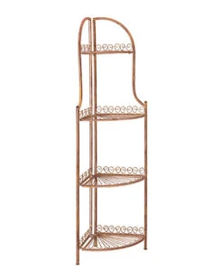 Safavieh Abarrane Wrought Iron 4 Tier Outdoor Corner Shelf Home