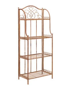 Safavieh Amaris Wrought Iron 4 Tier Outdoor Bakers Rack Home
