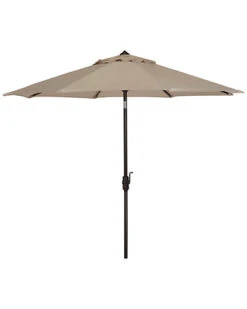 Safavieh Up Resistant Ortega 9 Ft Auto Tilt Crank Umbrella Home