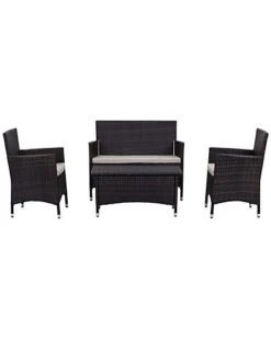 Safavieh Figueroa 4 Pc Outdoor Set Home -Safavieh Sales Store 3070721889 RLLD 3