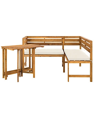 Safavieh Wilton Outdoor Balcony Corner Lounge Set Home 3 Safavieh Wilton Outdoor Balcony Corner Lounge Set Home