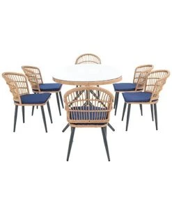Safavieh Genser Outdoor 7pc Dining Set Home -Safavieh Sales Store 3070829004 RLLD 2