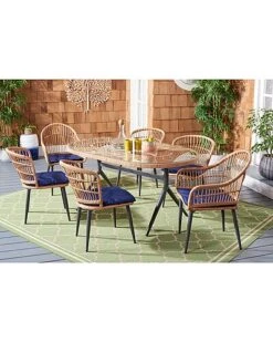Safavieh Genser Outdoor 7pc Dining Set Home -Safavieh Sales Store 3070829004 RLLD 3