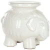 Safavieh White Ceramic Elephant Stool Home