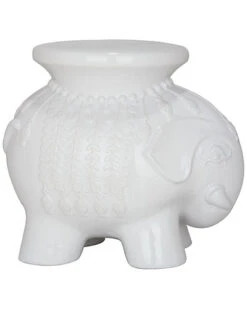 Safavieh White Ceramic Elephant Stool Home -Safavieh Sales Store 3070853211 RLLD 3