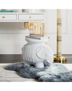 Safavieh White Ceramic Elephant Stool Home -Safavieh Sales Store 3070853211 RLLD 4