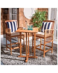 Safavieh Pate Outdoor 3pc Table Bistro Set Home -Safavieh Sales Store 3070931000 RLLD 2