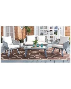 Safavieh Belmi Outdoor 4Pc Rope Living Set Home -Safavieh Sales Store 3070941565 RLLD 3